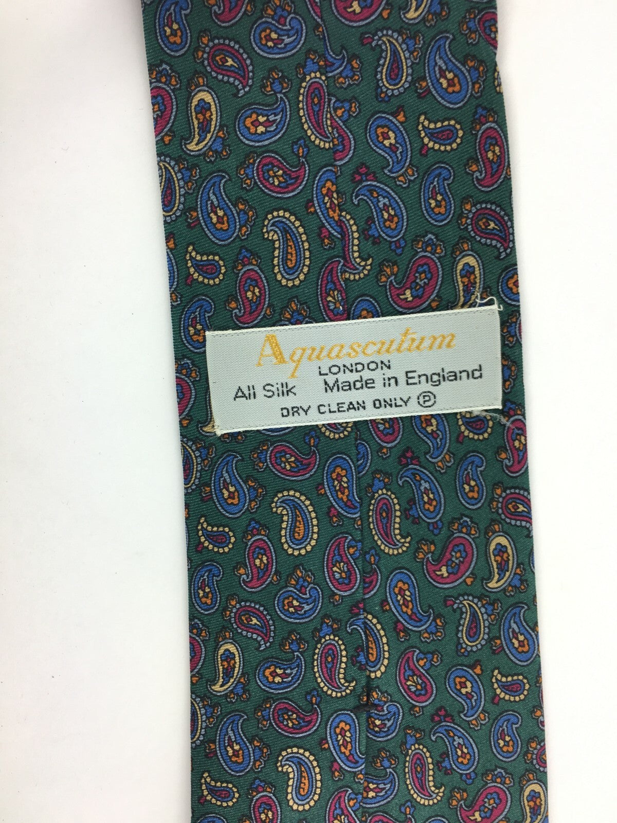 Genuine Aquascutum 100% Silk Handmade Stylish Formal/Casual Tie Multi Coloured