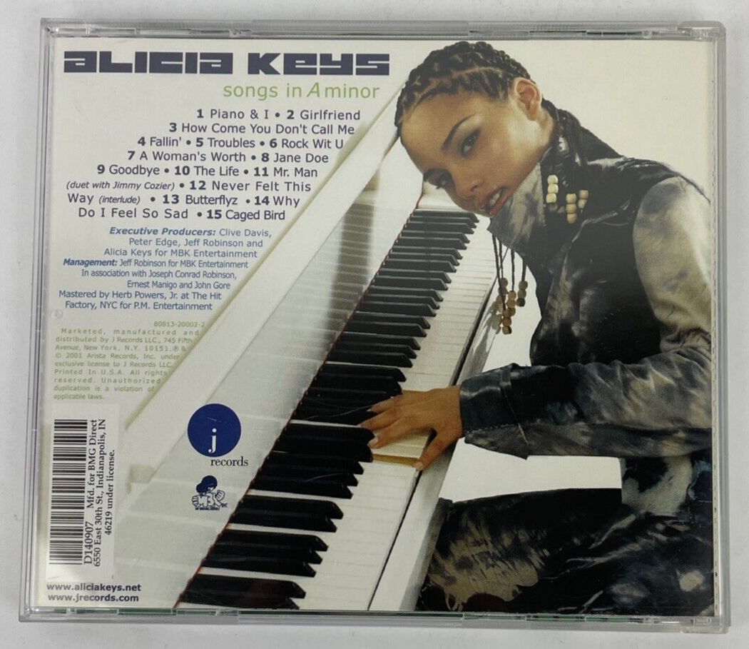 Keys, Alicia : Songs in a Minor : Digital Audio CD 2001 Arista Records - JK