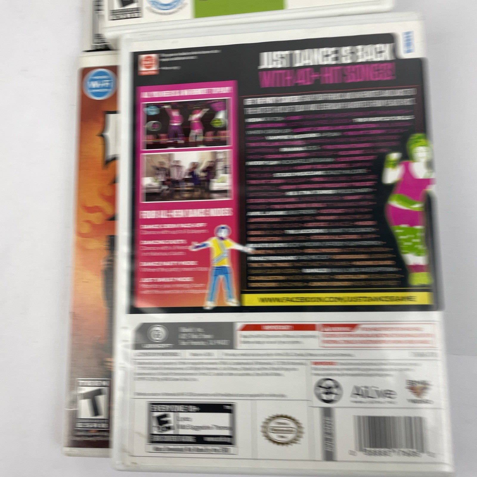 Lot Of 4 Wii Games - Wii Play, Fit Plus, Just Dance 2, Guitar Hero III Legends
