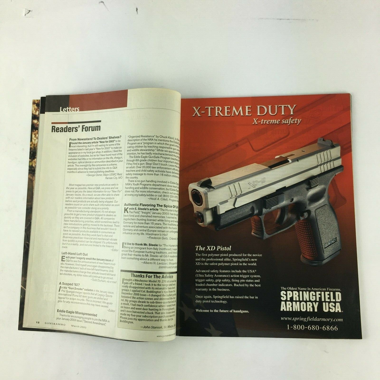 March 2003 Guns&Ammo Magazines Torture Trials!  Springfield's XD 2002 Gun 01