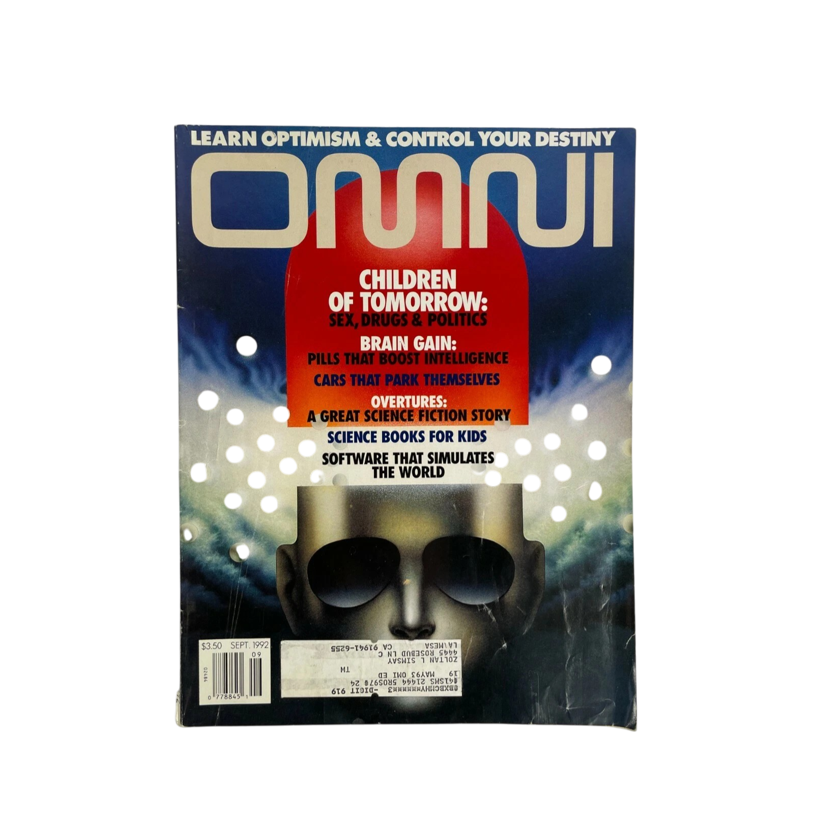 September 1992 Omni Magazine Learn Optimism&Control Your Destiny Brain Gain Drug