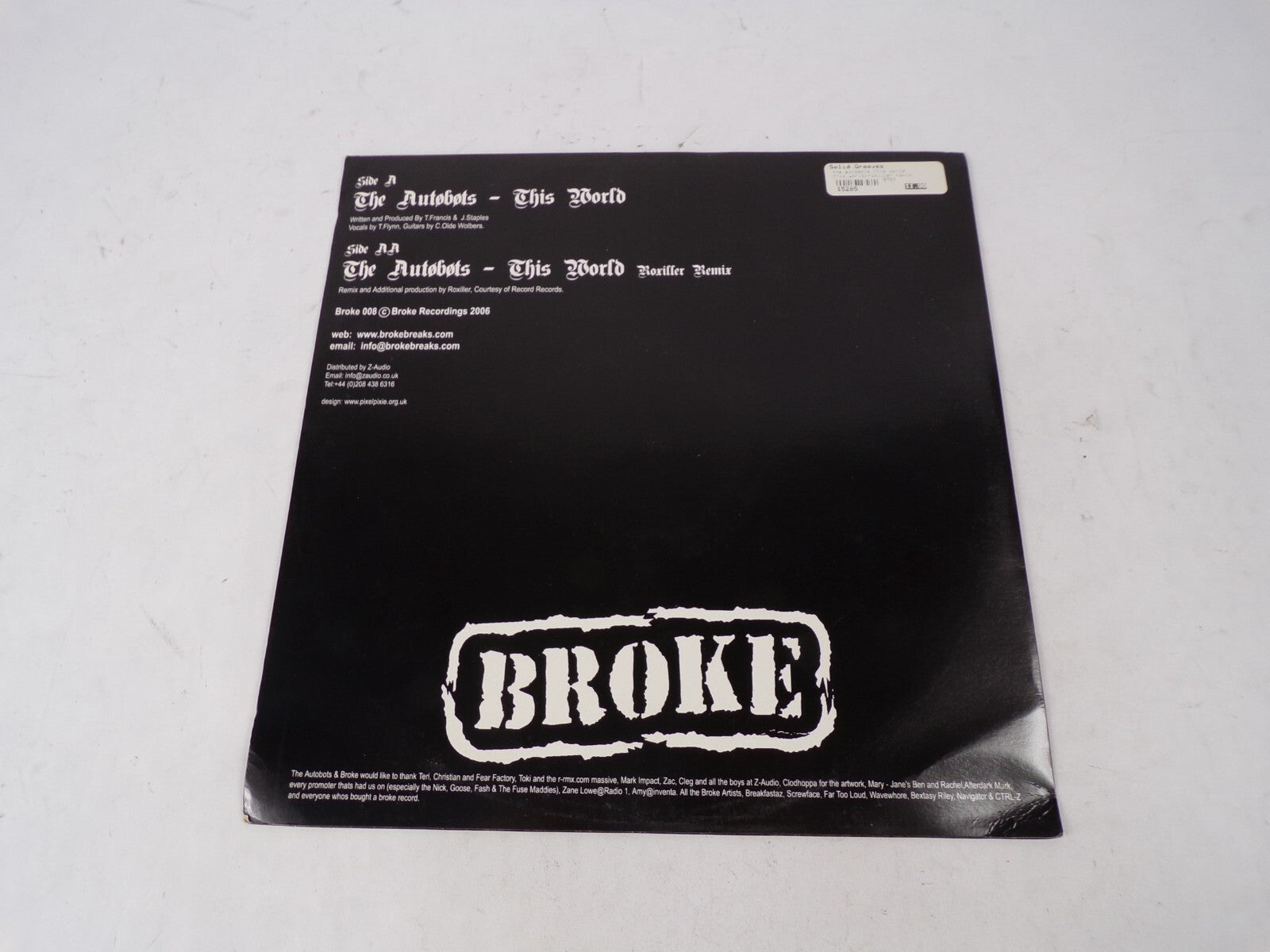 The Autobots This World Vinyl Record