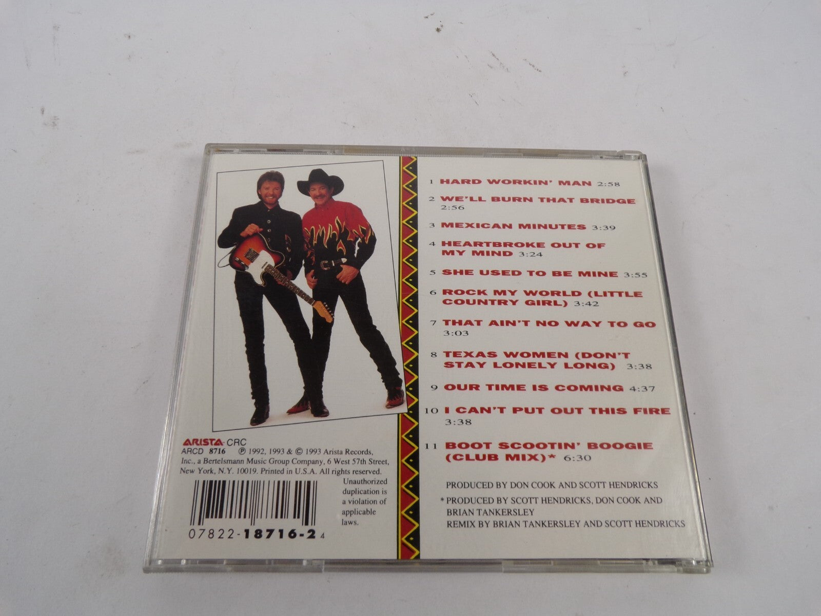 Brooks & Dunn Hard Workin' Man We'll Burn That Bridge Mexican Minutes She CD#16