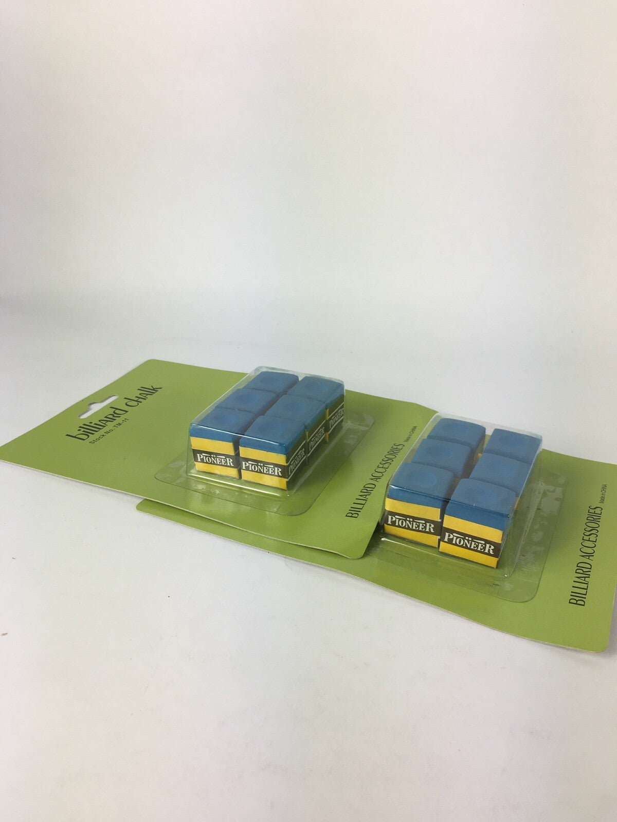 2 X Pioneer 6 Pack Tournament Quality Pool Billiard Chalk Blue Deal  USA