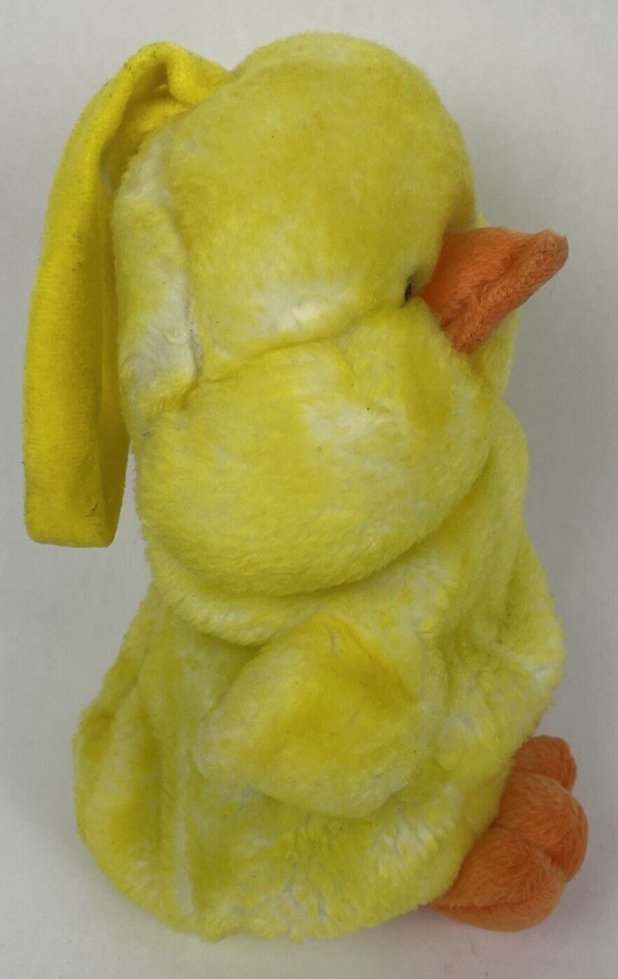 Rare Duck Duckling Plush Hand Purse Bag Pouch Vintage Blue Liner  Zipper Close