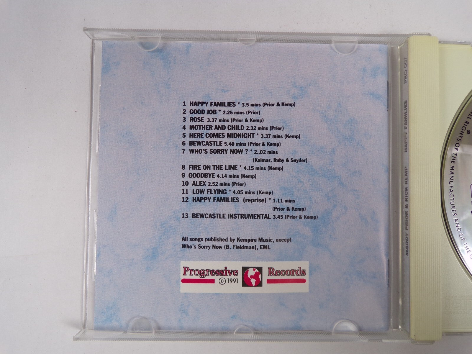 Maddy Prior & Rick Kemp Happy Families CD #19