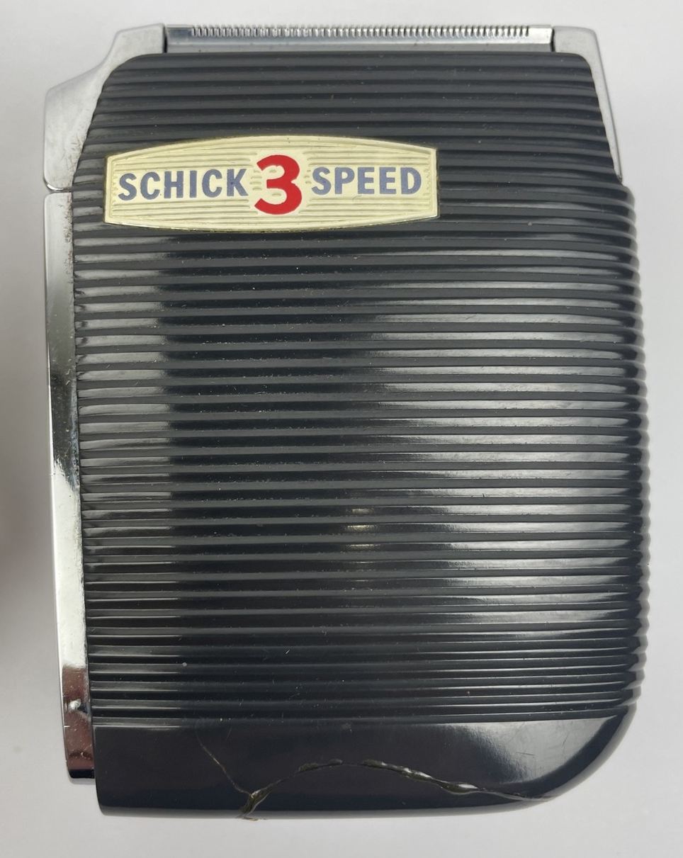 Vintage Schick 3-Speed Electric Shaving Razor 1960's  Working Dark Grey