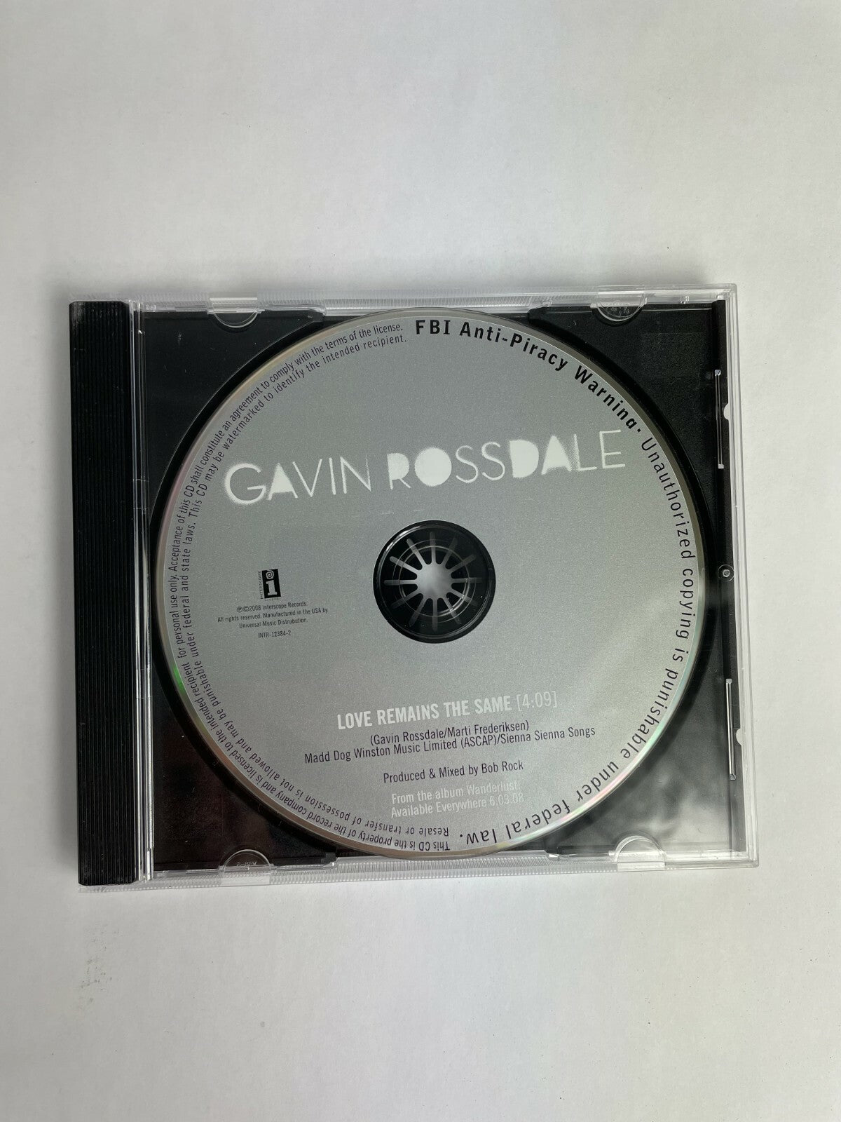 Gavin Rossdale Love Remains The Same Disc Q12