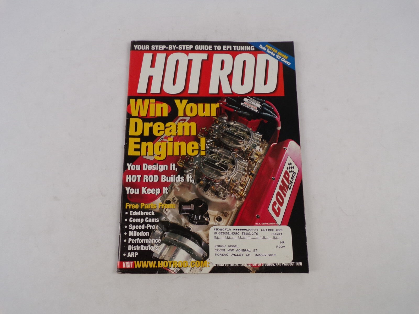 June 2003 Hot Rod Magazine Win Your Dream Engine! You Design It, Hot Rod Builds