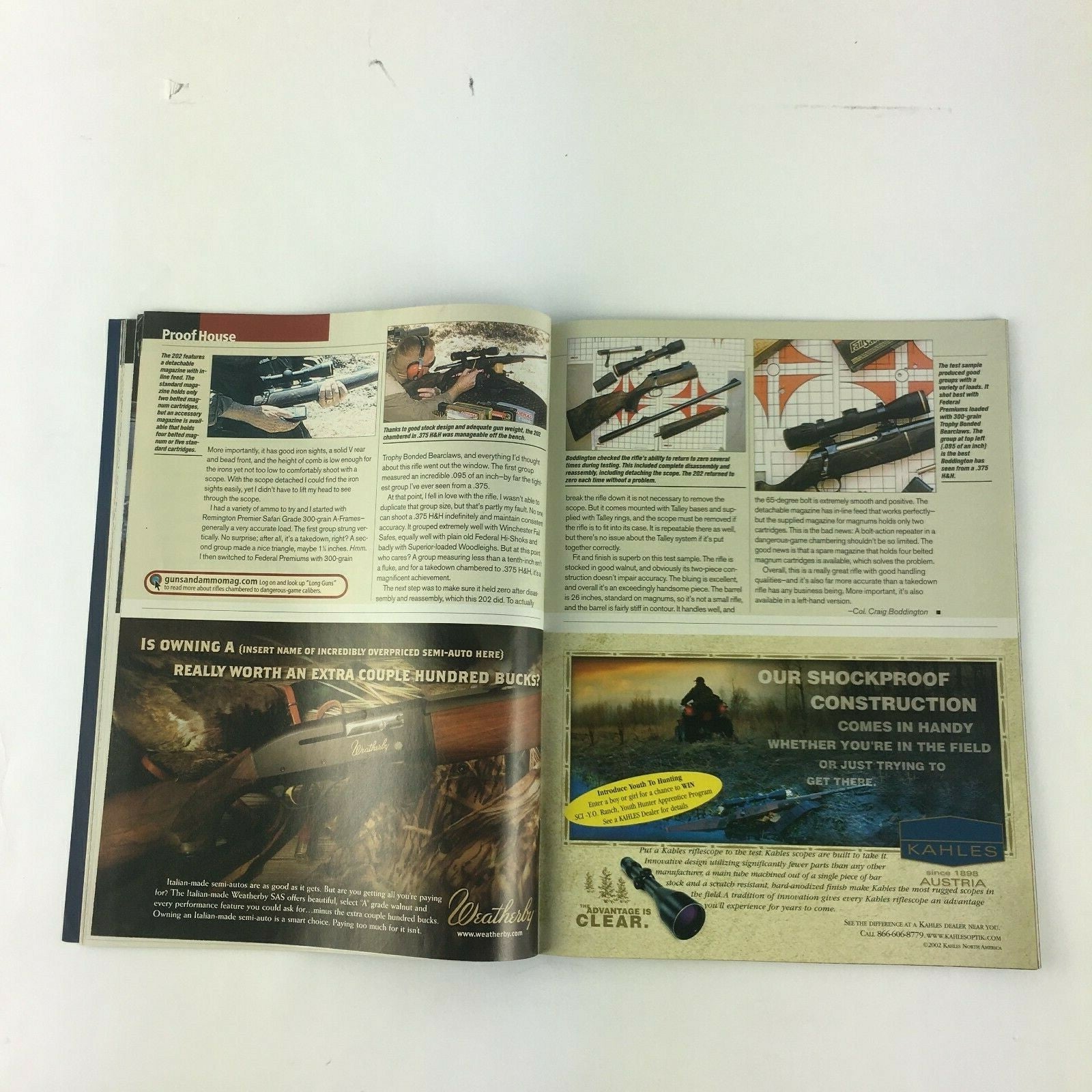September 2003 Guns & Ammo Magazine Top Drawer Deer Rifles ED Browns Sauer's