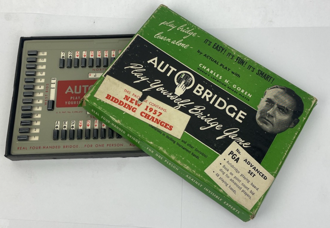 Vintage 1950 Charles Goren AUTO BRIDGE PLAY YOURSELF BRIDGE GAME Complete