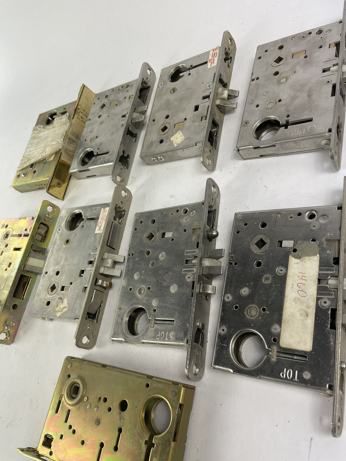 LOT of 13: Assorted Mortise passage lock body. Body only