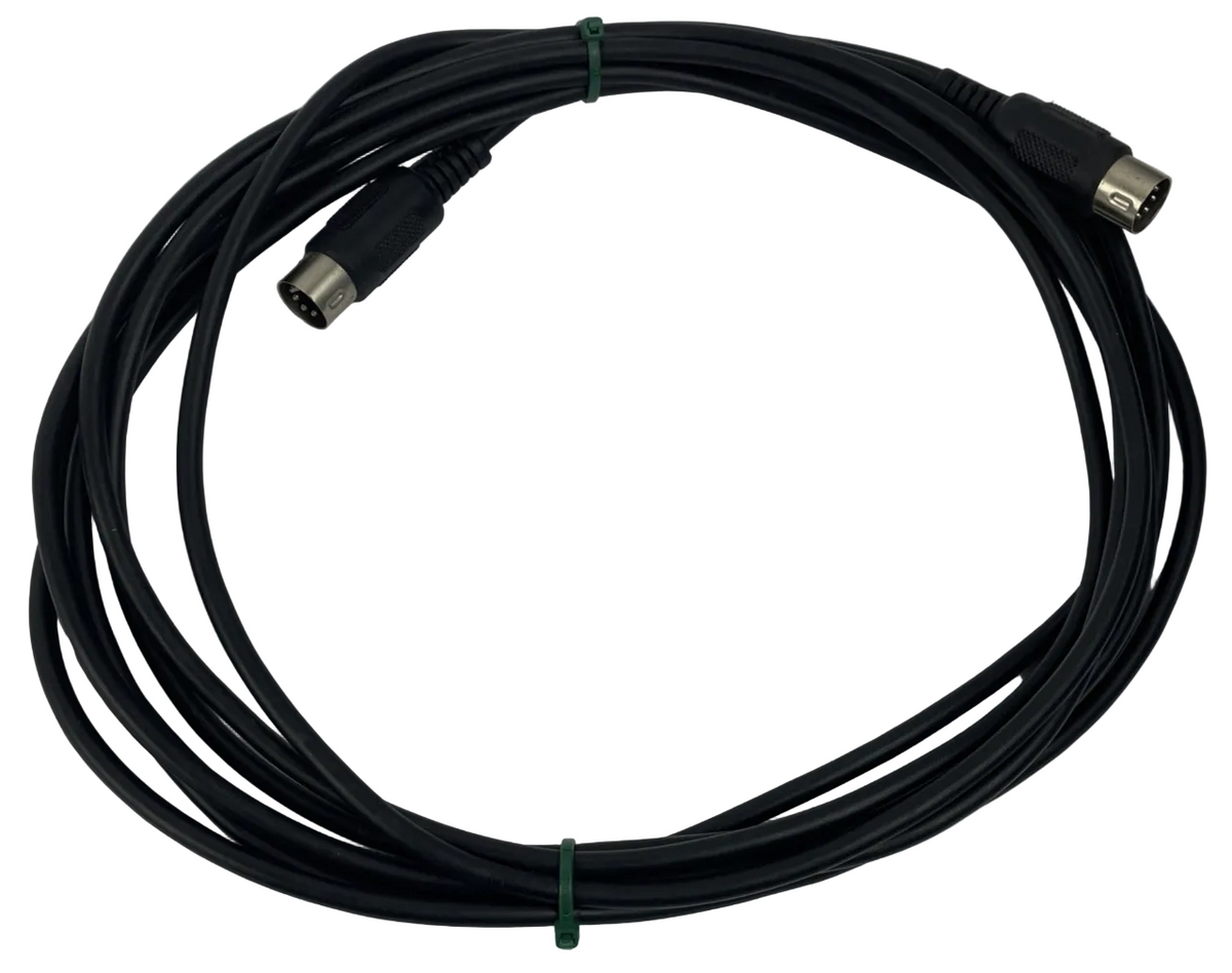 Hosa MID-515 15FT Pro MIDI Serviceable 5-Pin DIN to Same Cable Black 13' Long
