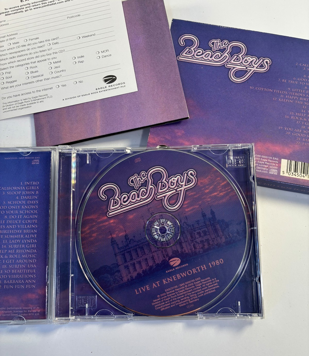 The Beach Boys - Live at Knebworth CD 1980 Eagle Records 2002 Edition