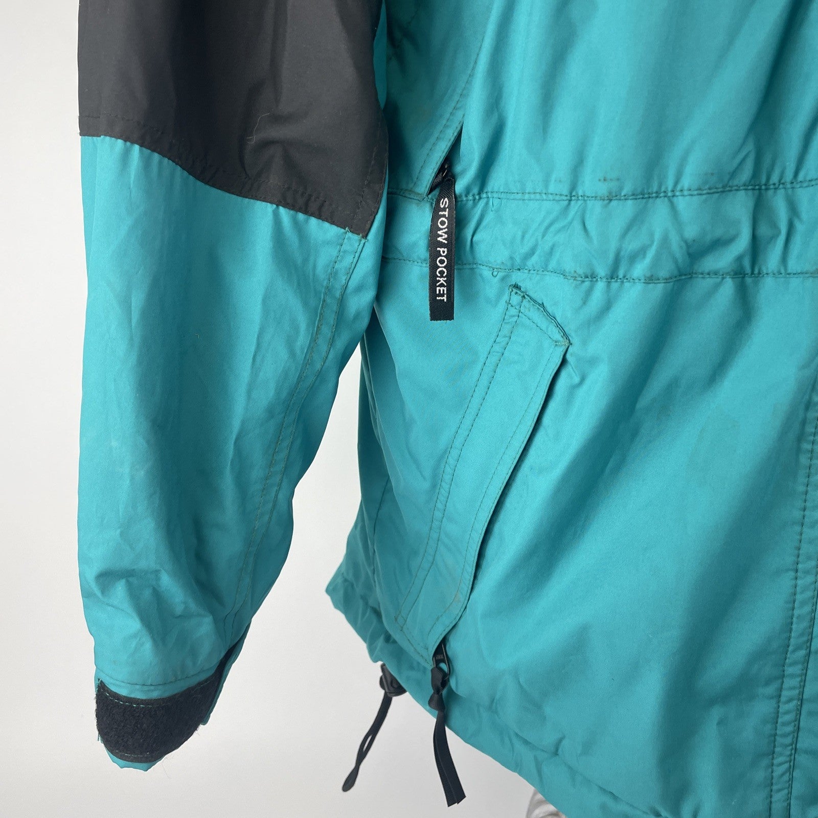 The North Face Hooded Rain Ski Jacket Outer Shell Size Women’s S / P Teal Green