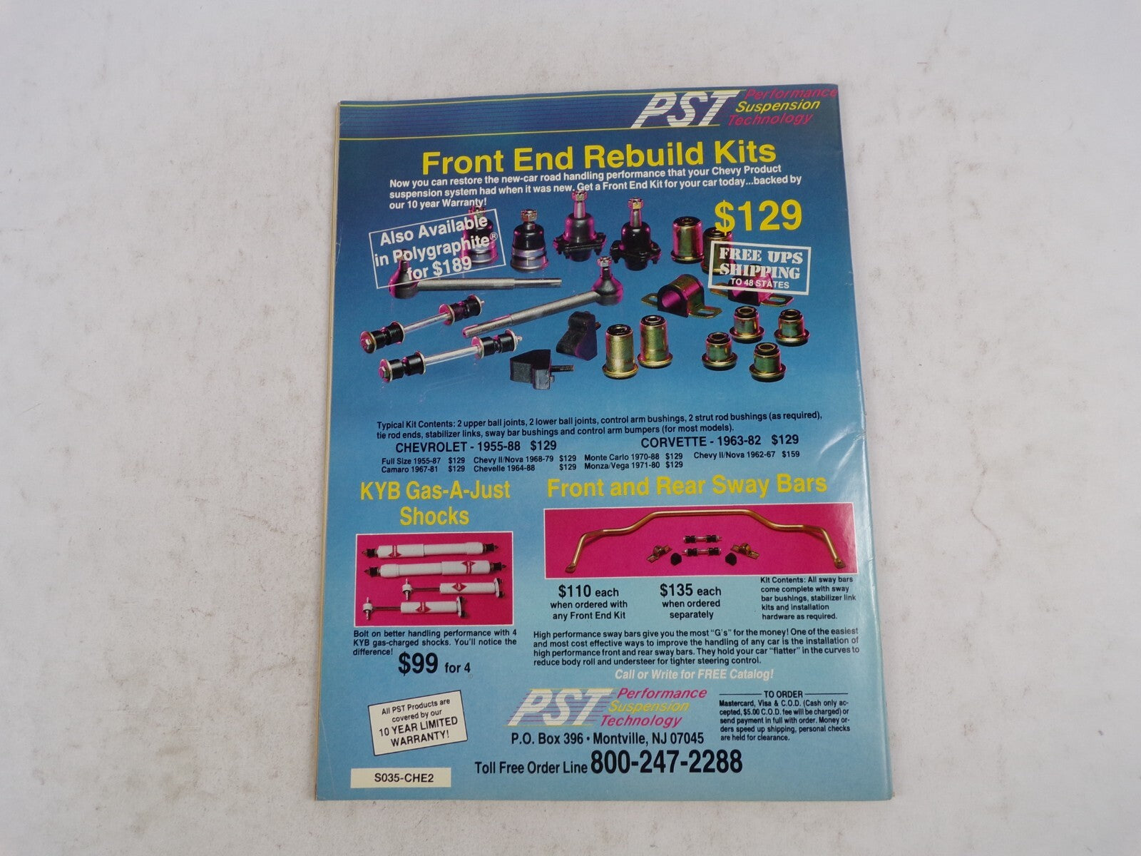 December 1992 Chevy High Performance Bad '55s Hot 100 Parts Guide Shoebox Legend