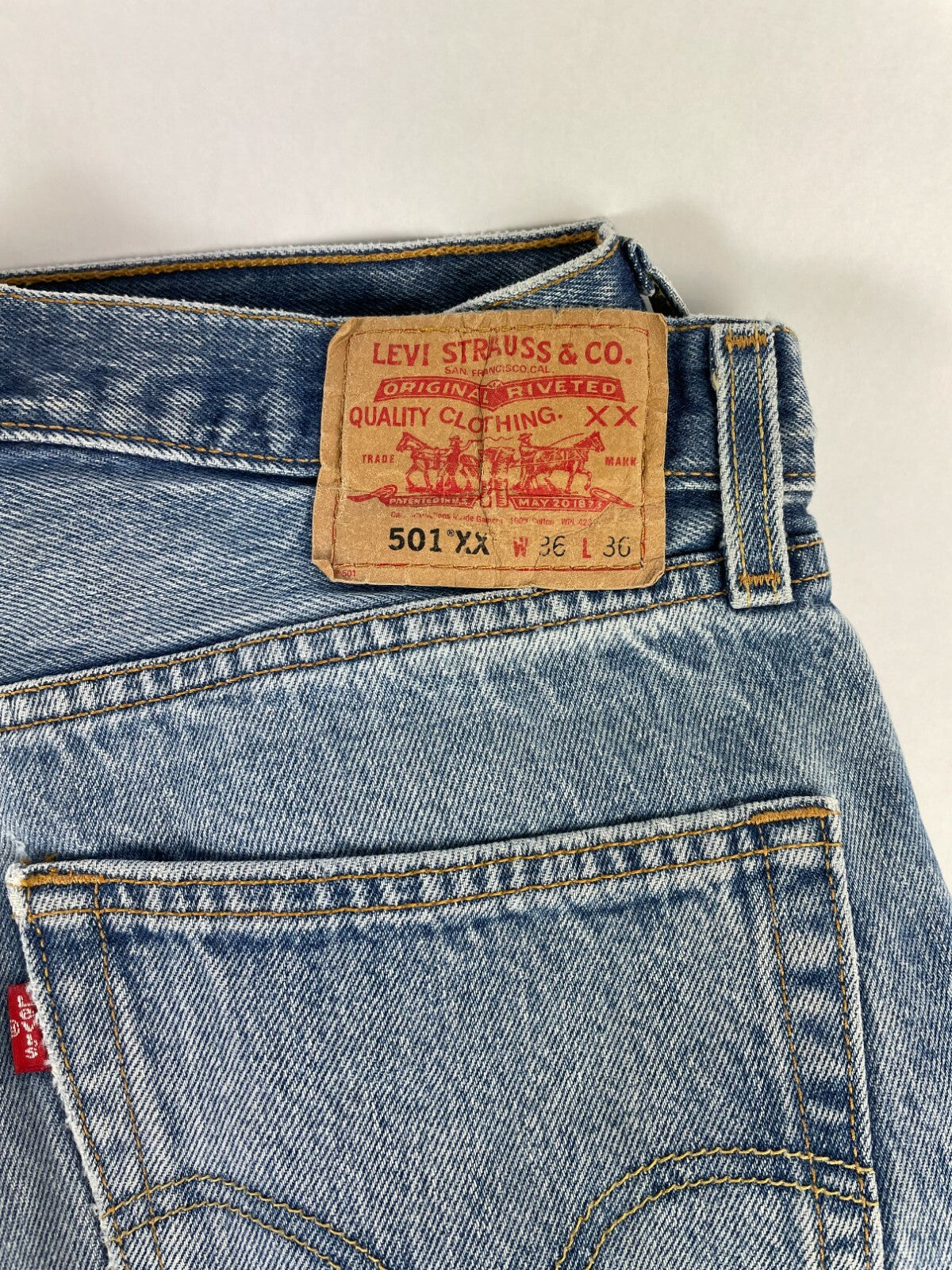 Levi's Men's Blue 501 Regular Fit Straight Leg Jeans Size W 36 L 36