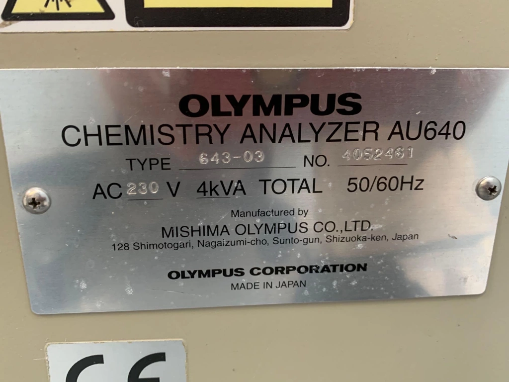 Beckman Coulter Olympus AU640e Chemistry Toxic Analyzer