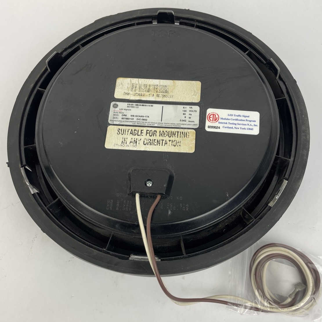 Clear General Electric GE 12” LED Green Arrow Traffic Signal Light With Gasket y