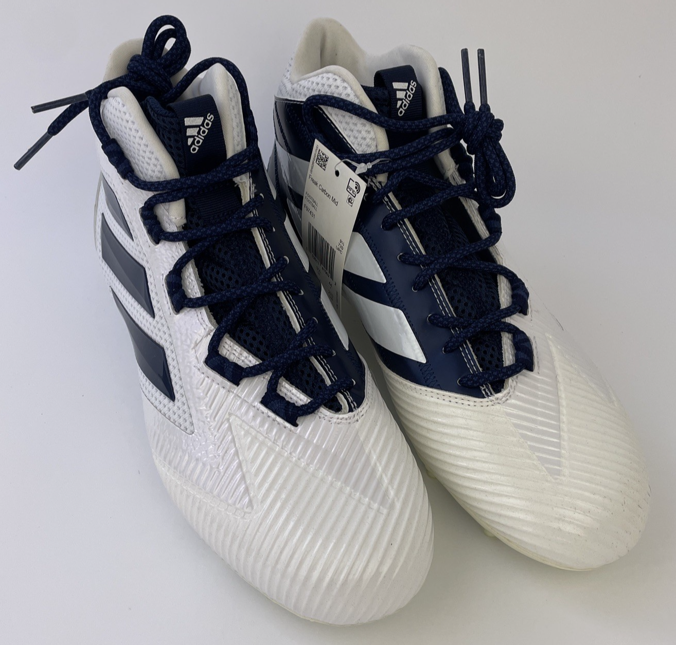 Adidas Freak x Carbon Mid Football Cleats Mens sz 10 F97431 Lacrosse White Blue