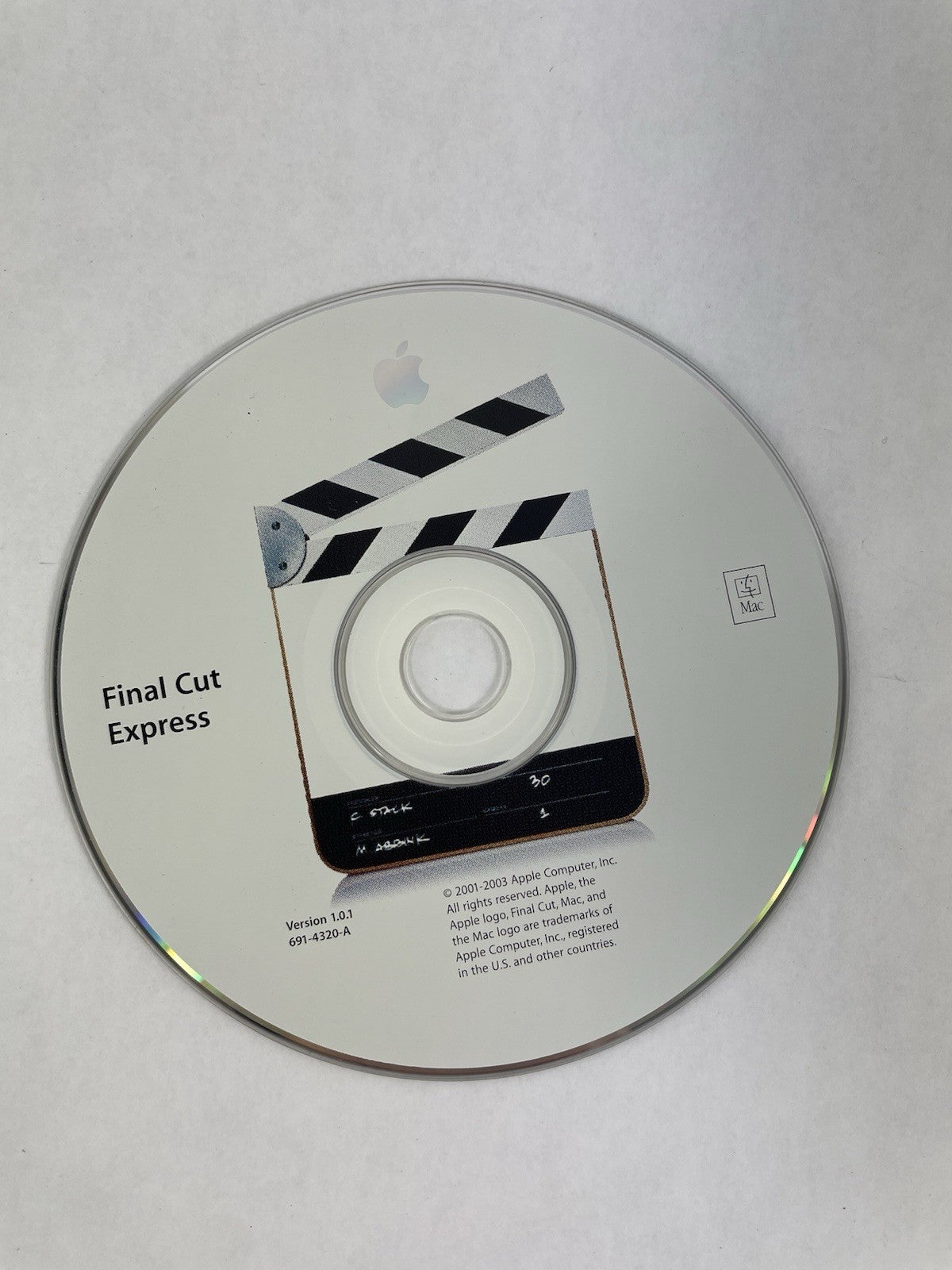 Vintage - Apple Final Cut Express Disc, Version 1.0.3 - with Serial Numbers
