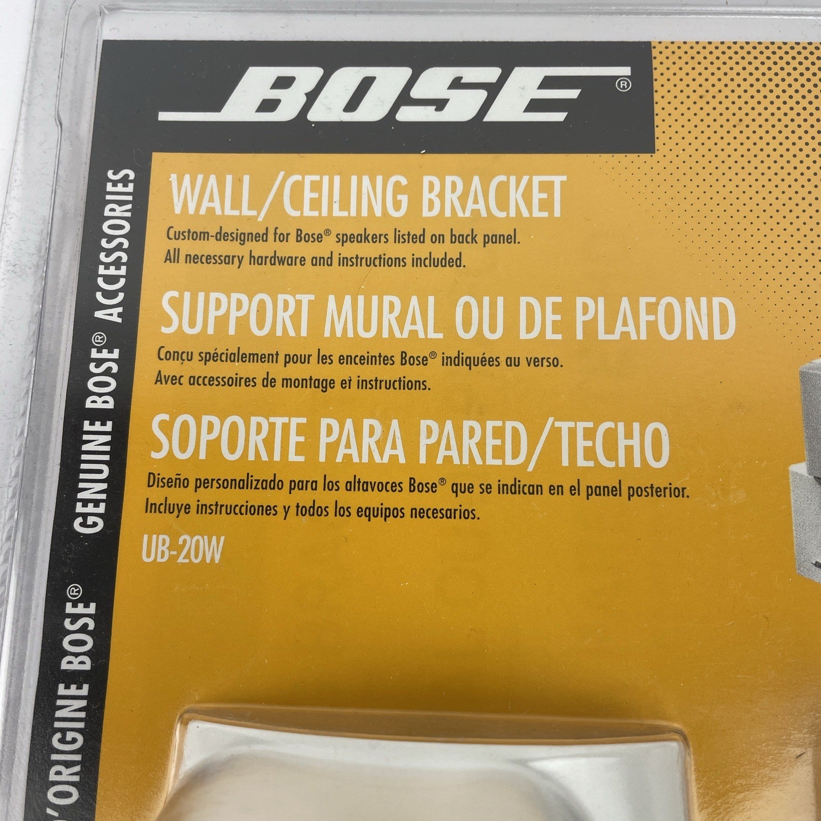 Genuine Bose UB-20W Wall Ceiling Speaker Mounting Bracket Kit White NEW