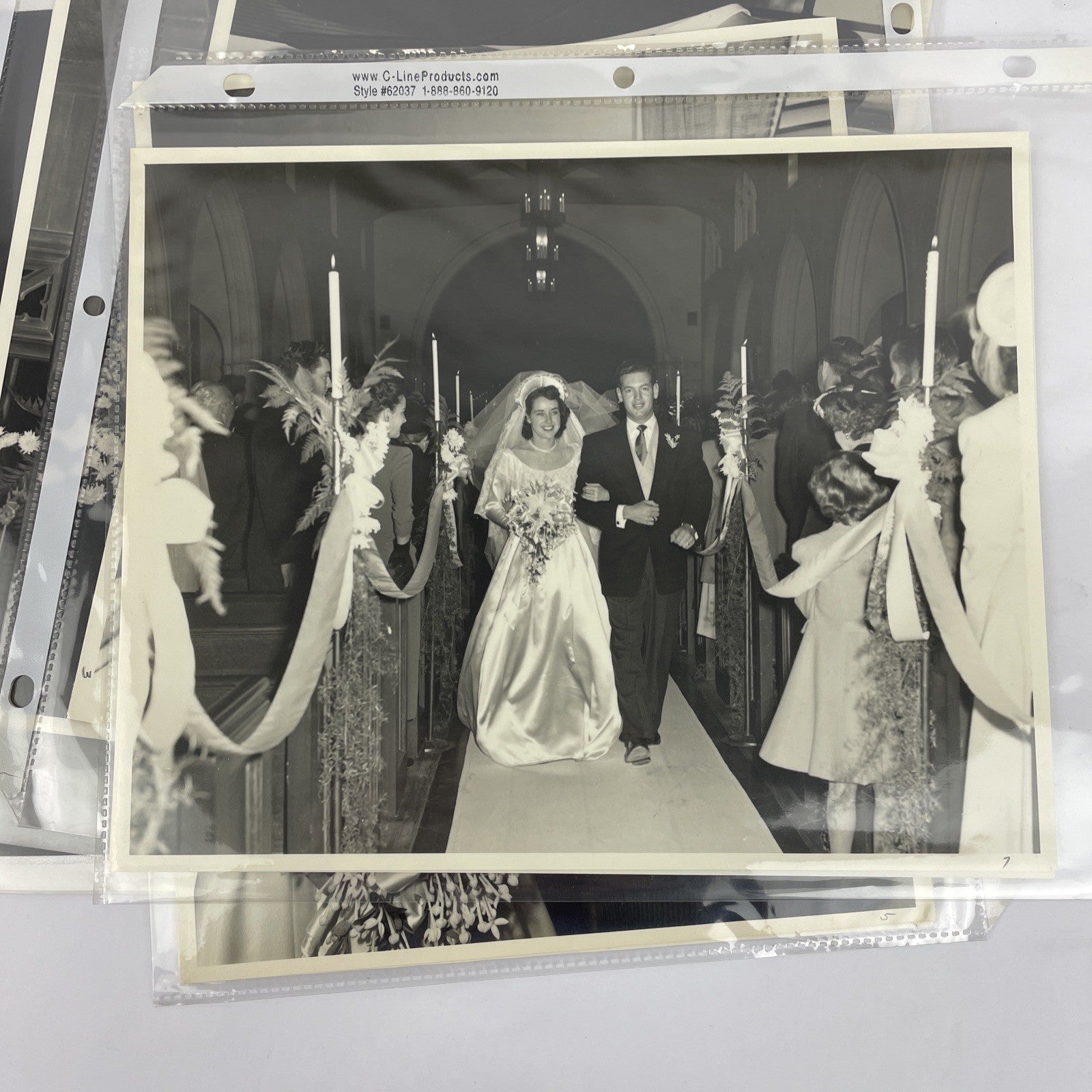 Vintage Large Photos Lot of 2 American Family Wedding Party 1960s Pictures 8x10