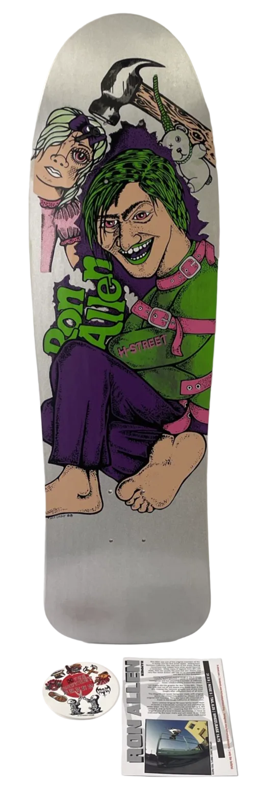 RON ALLEN Original RE-Issue Deck H-Street Skateboards USA Made Watson Laminates