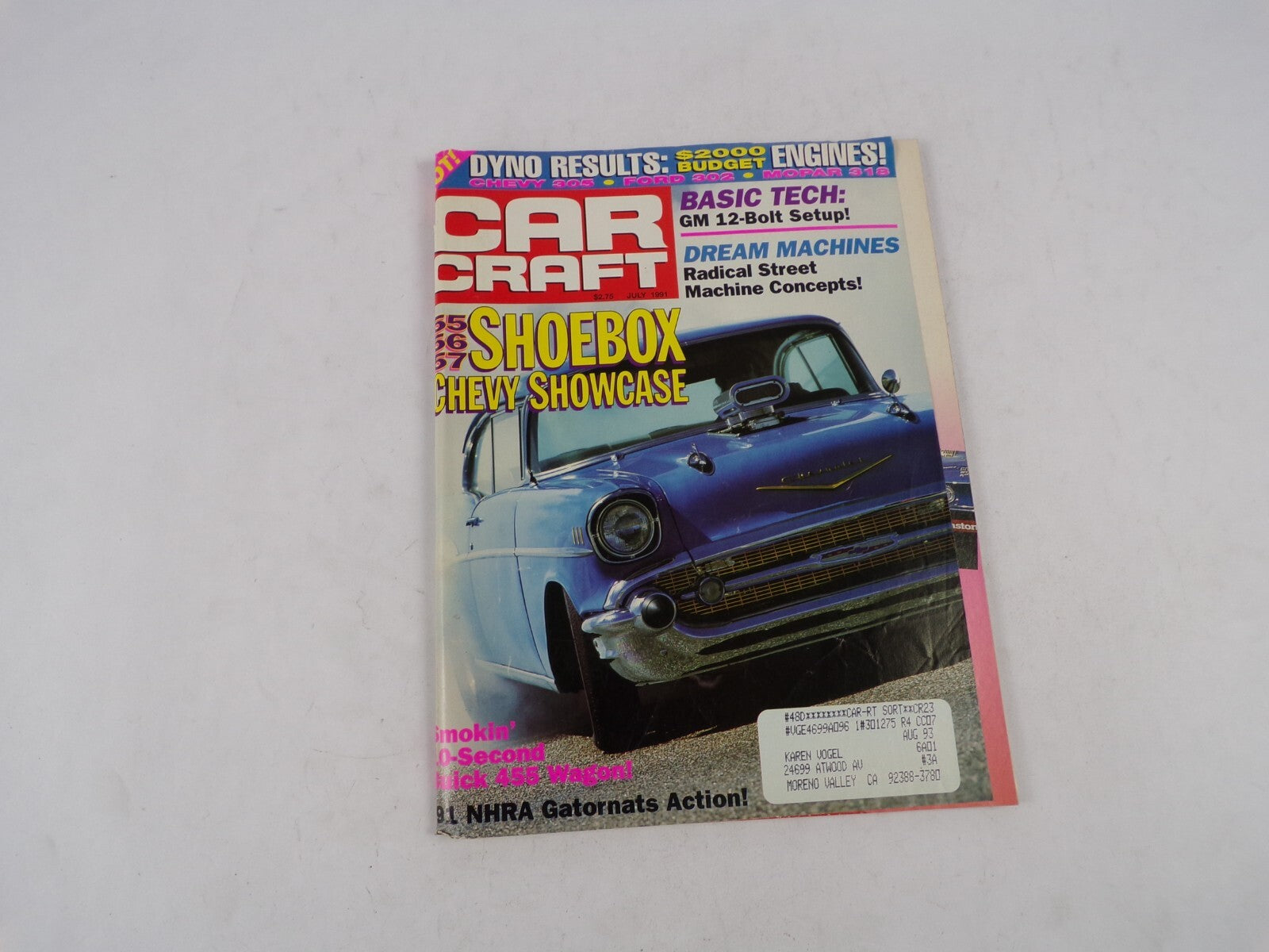 July 1991 Car Craft Shoebox Chevy Showcase DYNO Results: Dream Machines Radical