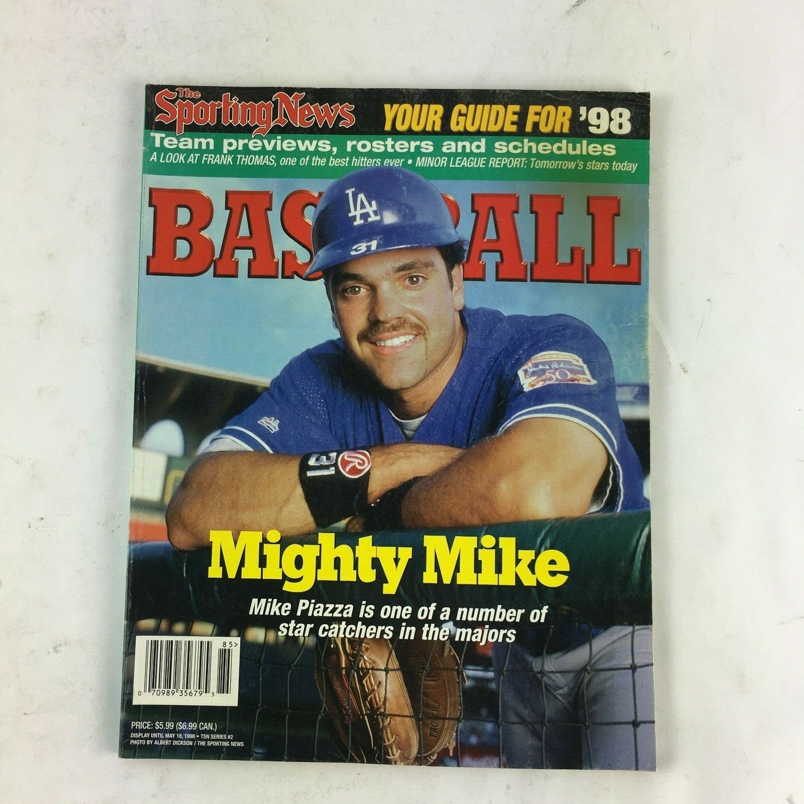 May 1998 Sporting News Magazine Mightty Mike A Look at Frank Thomas Best Hitters