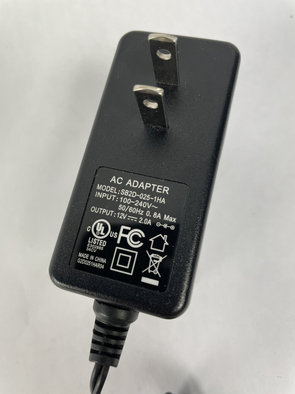 AC Adapter SB2D-025-1HA 12V 2.0A For Simpletech Simpledrive External HDD