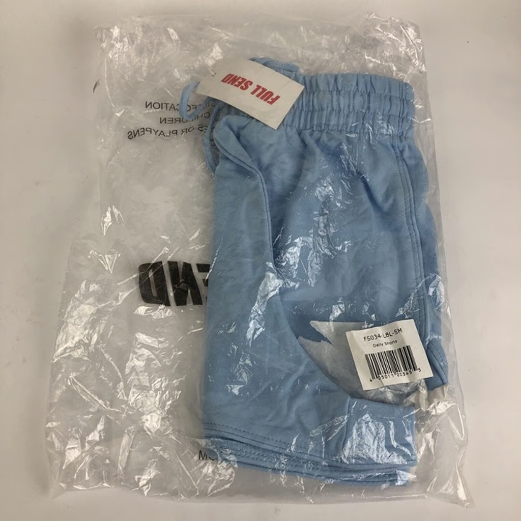 NWT Full Send Booty Shorts Baby Blue Size Small Daily Wear W Drawstring - LOOK