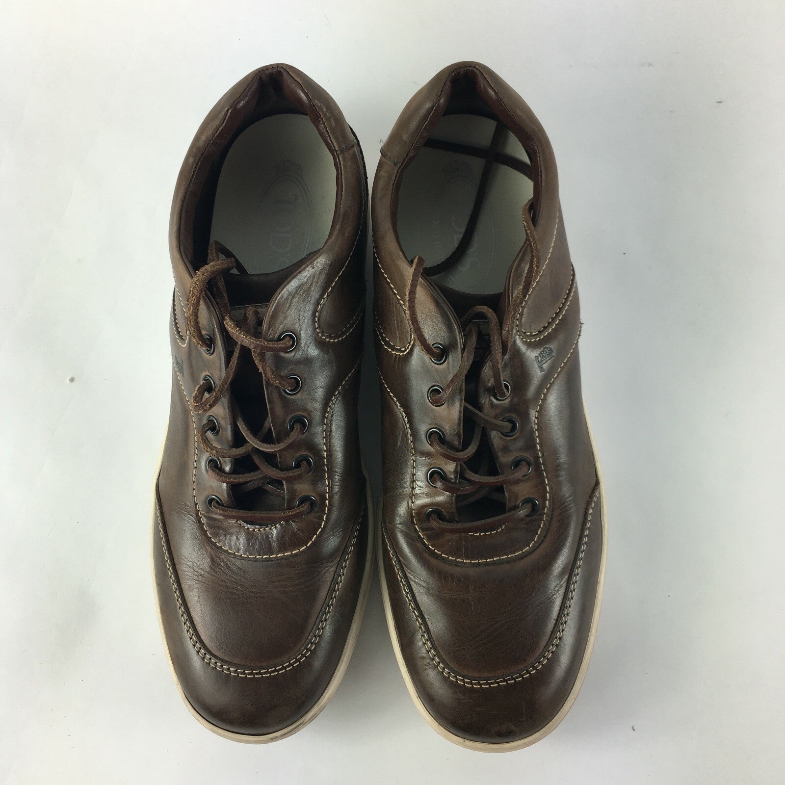 Genuine Tod's Stylish Sneakers Style Brown Shoes for Men Size 9 1⁄2