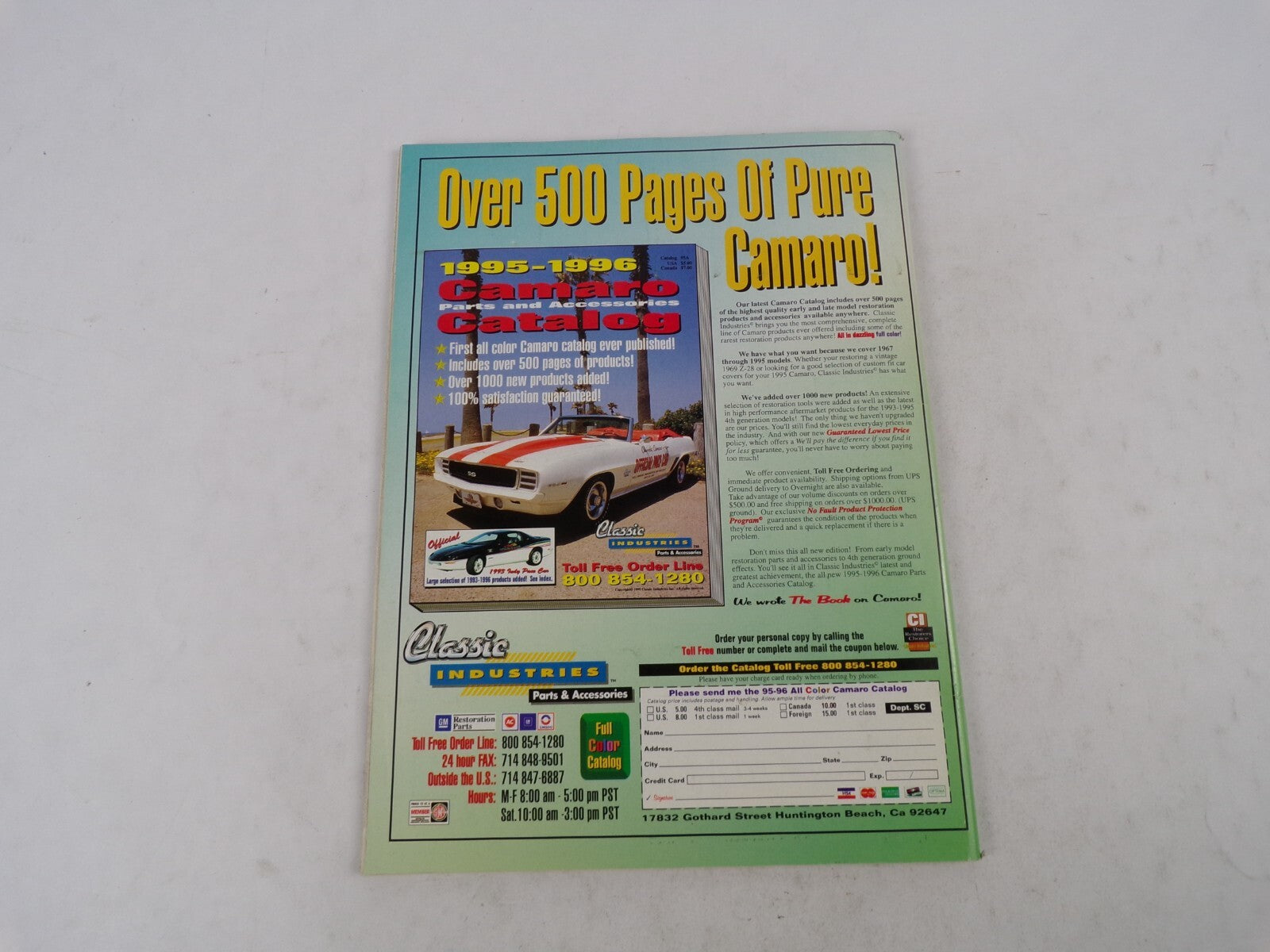 April 1996 Muscle Machines Magazine Real Cops In Hot Pursuit! Gigantic Spring