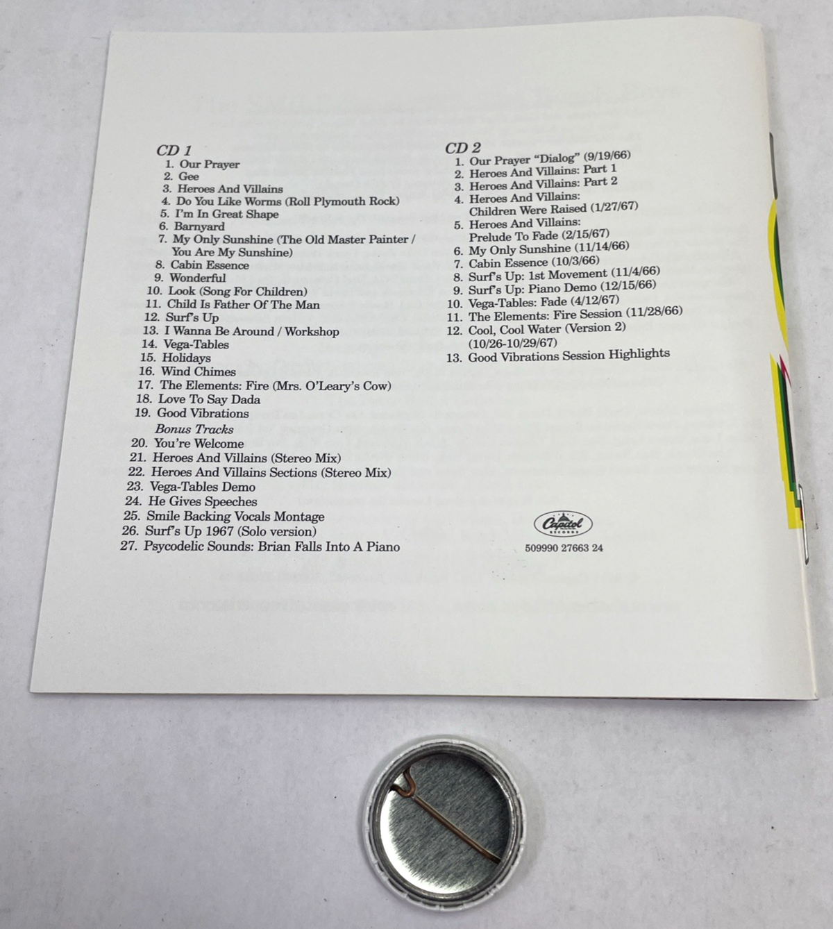 The Beach Boys – Smile Sessions - 2 x CD Poster Pin 36 Page Book Box - Near Mint