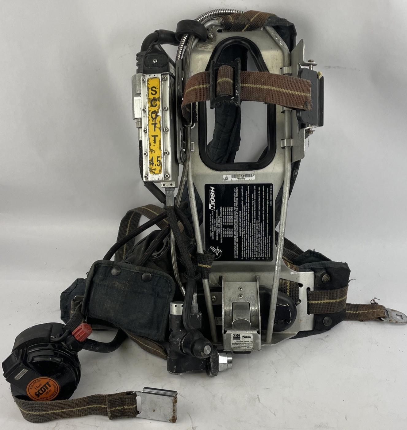 SCOTT SAFETY 4.5 4500 SCBA Air Pack Harness EZ-Flow Air Pak Plus with Sensor R