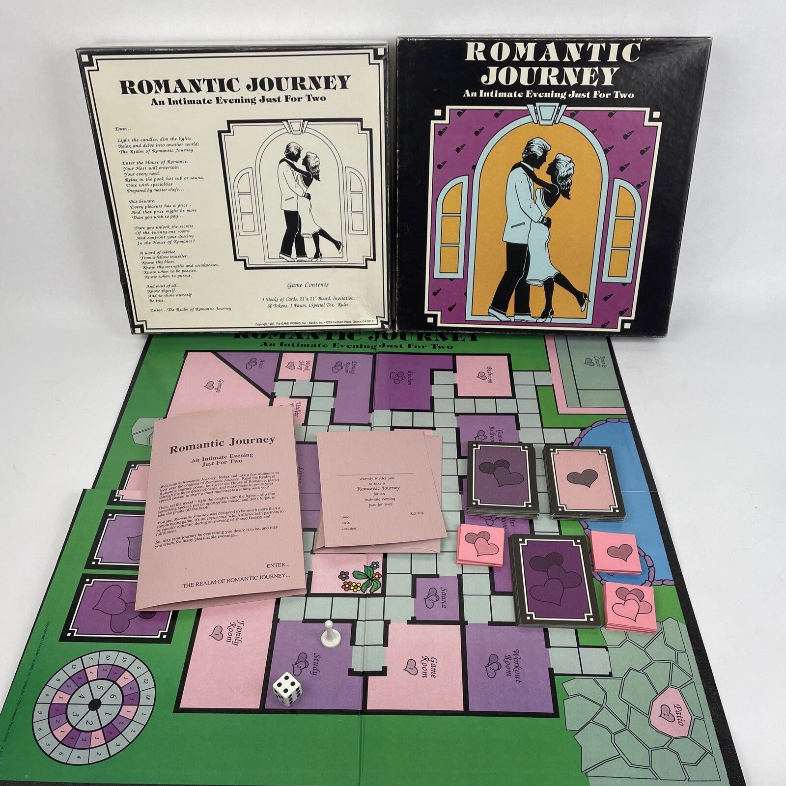 Romantic Journey Vintage Card Board Game An Intimate Evening Just For Two 1987