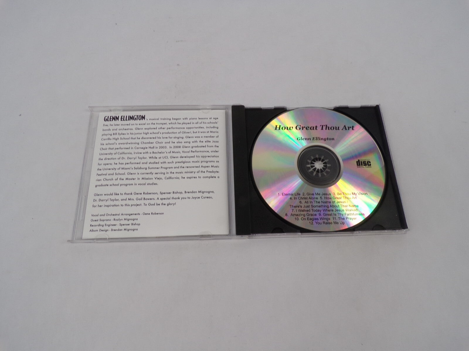 Glenn Ellington How Great Thou Art Eternal Life Give Me Jesus Be Thou My CD#70