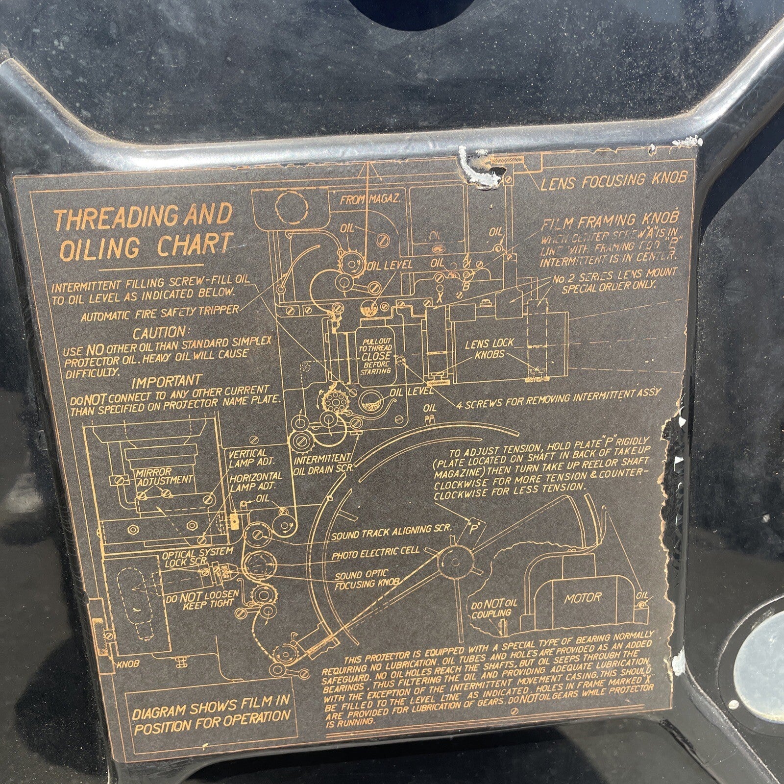 Vintage 1940's OEM Simplex 35mm Sound Projector Model SP From Hollywood Studios