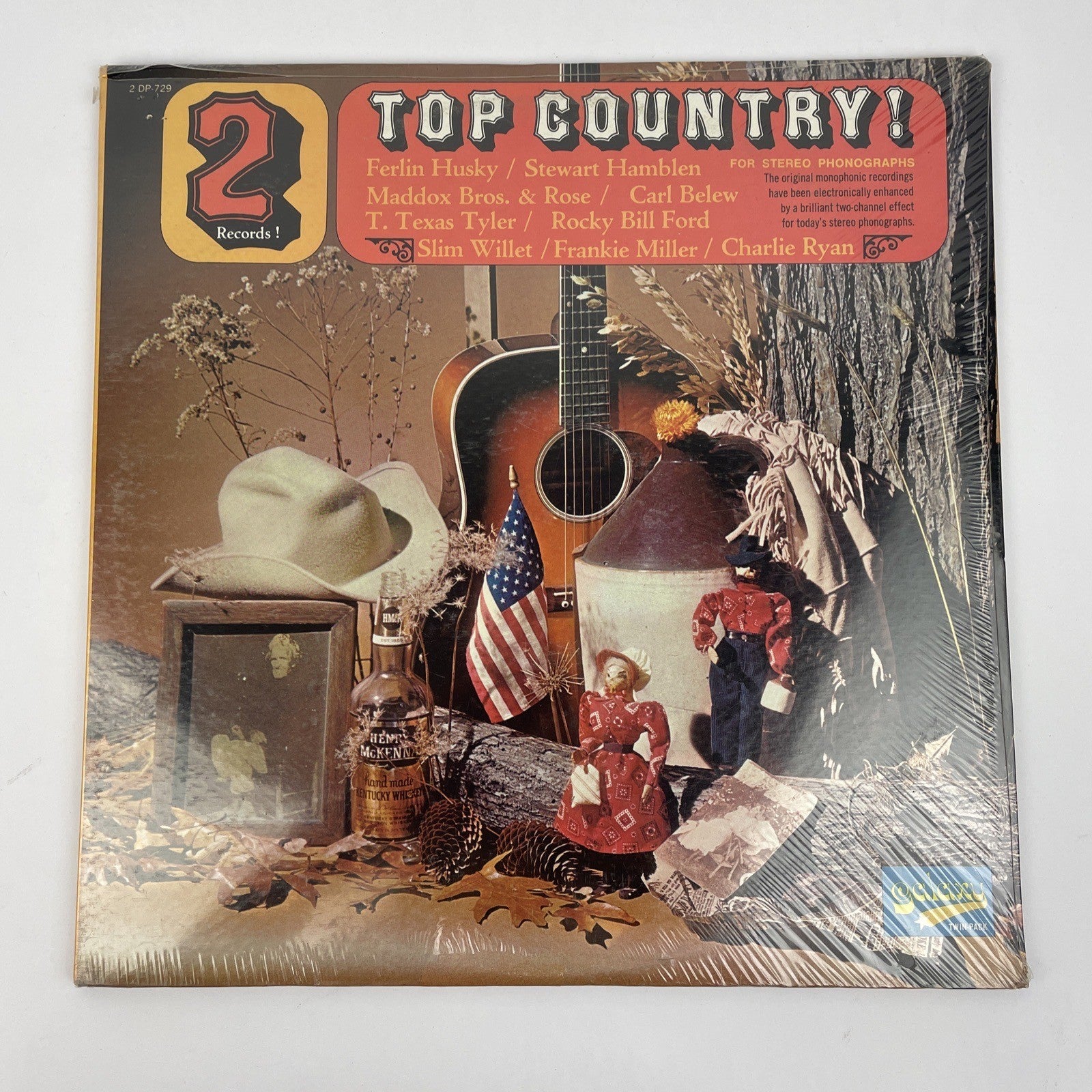 Galaxy Twin Pack Top Country 2 Records LP 2 DP-729 Slim Willet, Rocky Bill Ford