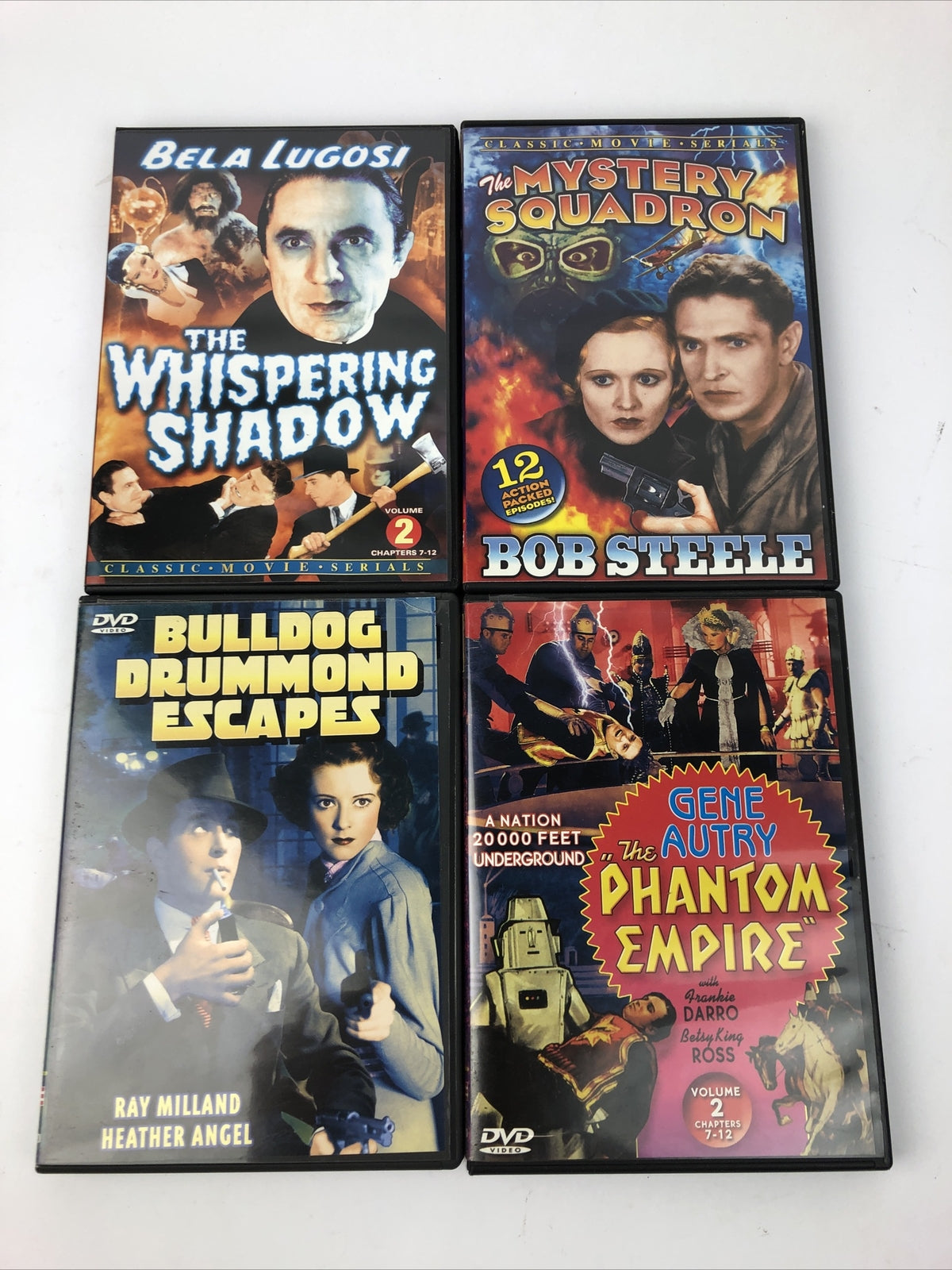 4 x Classic DVD TV Shows Movies Gene Autry Bob Steele Bela Lugosi Betsy King R 