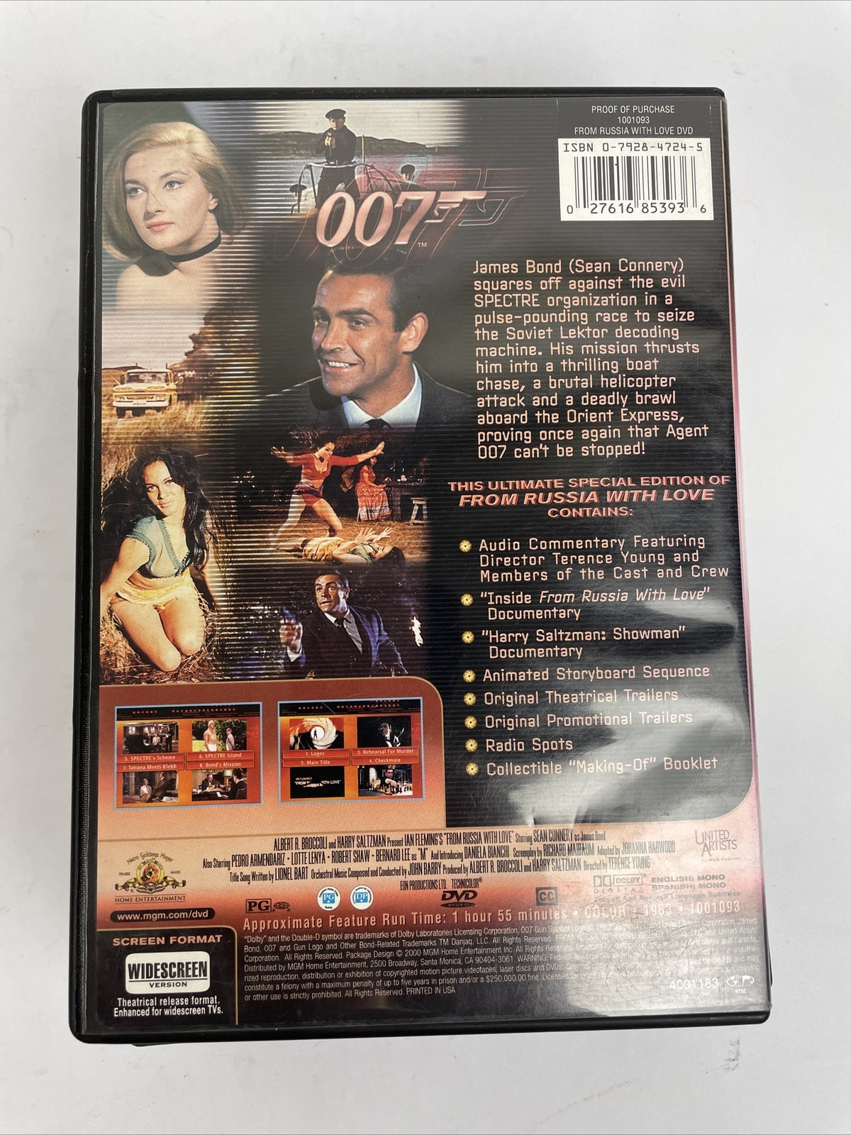 James Bond 007 Special Edition DVD Lot of 4 Moonraker Dr. No Tomorrow Never Dies