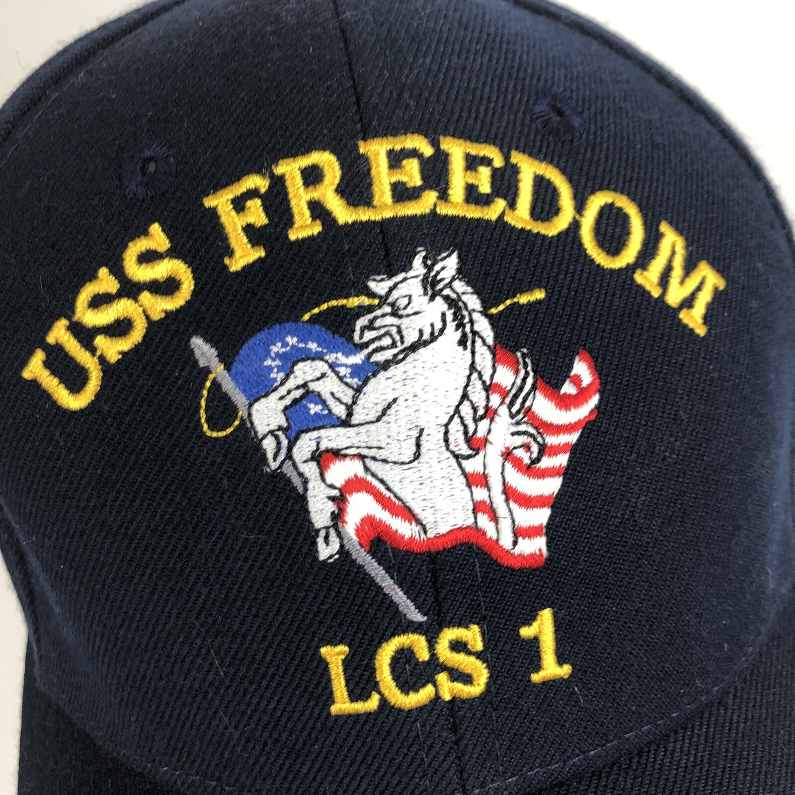 USS FREEDOM LCS 1 " The Corps " USA Made Navy Blue Baseball Cap Adjustable LOOK
