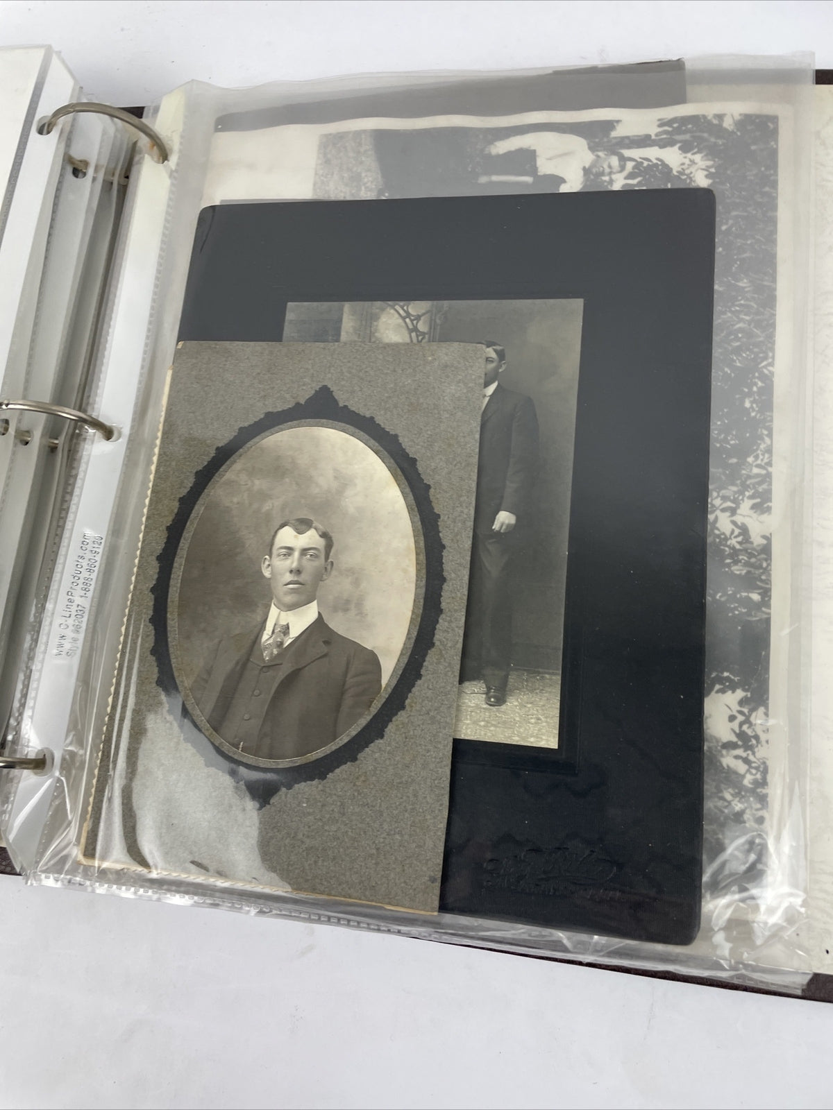Antique Picture Album w/ tintypes B&W photos with Stories - LOOK