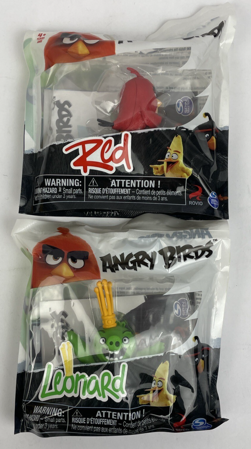 Lot of 2 x Rovio Tiny Toppers ANGRY BIRDS Character Figures RED, Terrence NEW