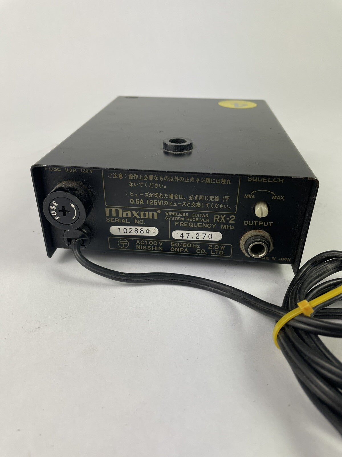 Maxon RX2 rx-2 wireless guitar system receiver frequency