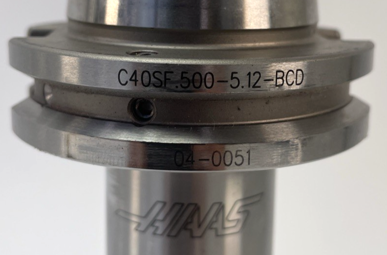 HAAS C40SF .500" x 5.12" Shrink Fit Tool Holder BCD 04-0051 25k RPM G2.5 CAT40