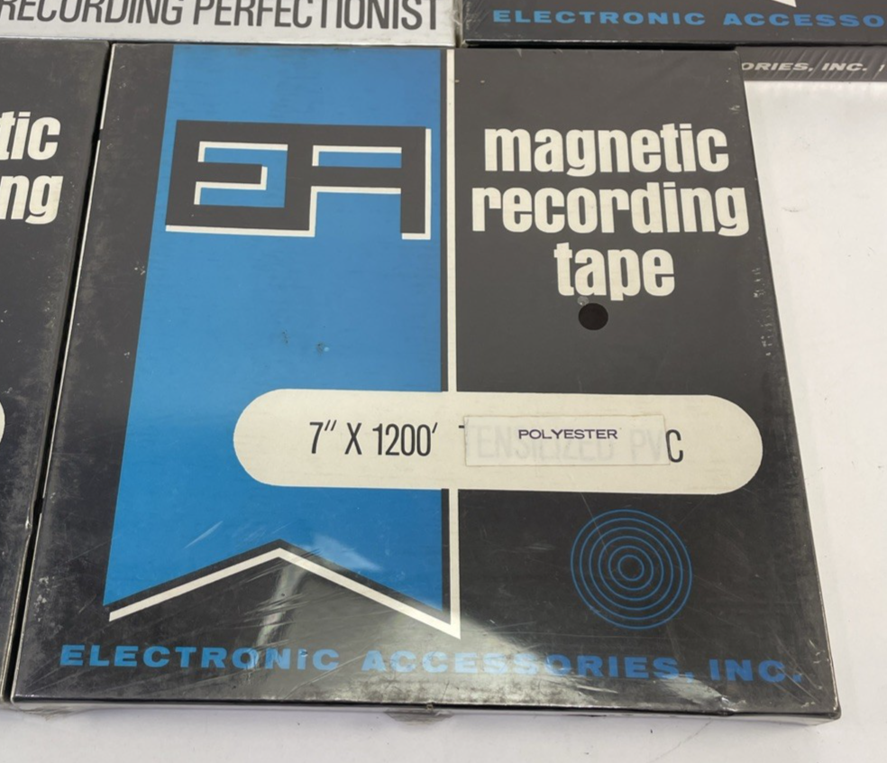 5 x Electronic Accessories Magnet Recording Tape 1 1/2 MIL 7" x 1200' Polyester
