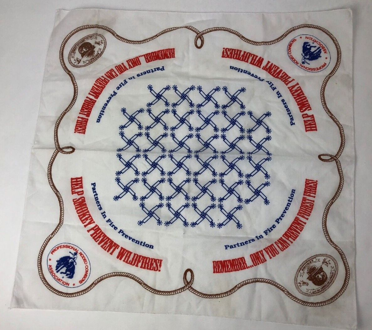 PRCA Professional Rodeo Cowboys Association  x Smokey Fire Prevention Bandanna