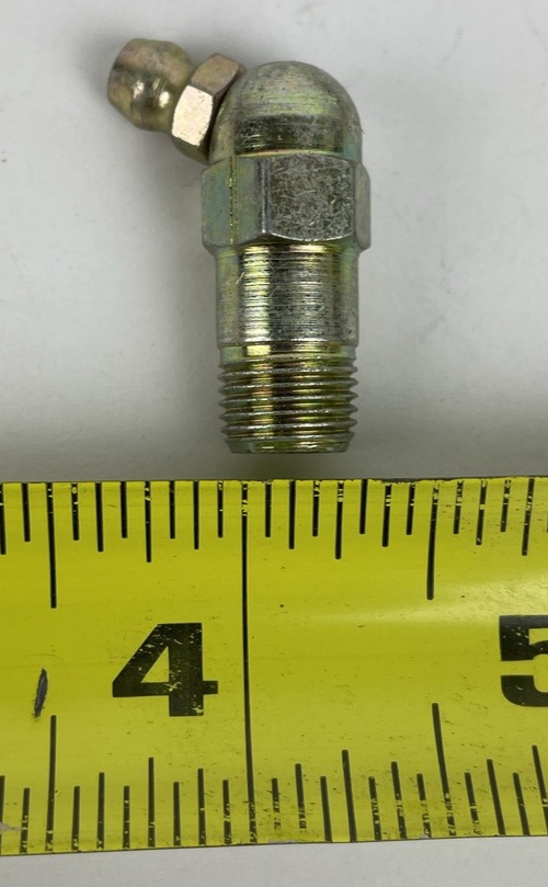 Lot of 6 pc 45° Degree Grease Fitting (s) Tapered Thread 3/8"